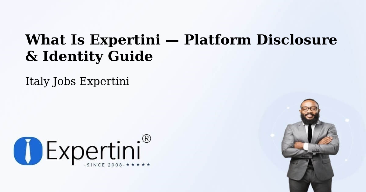 What Is Expertini — Platform Disclosure & Identity Guide – Front